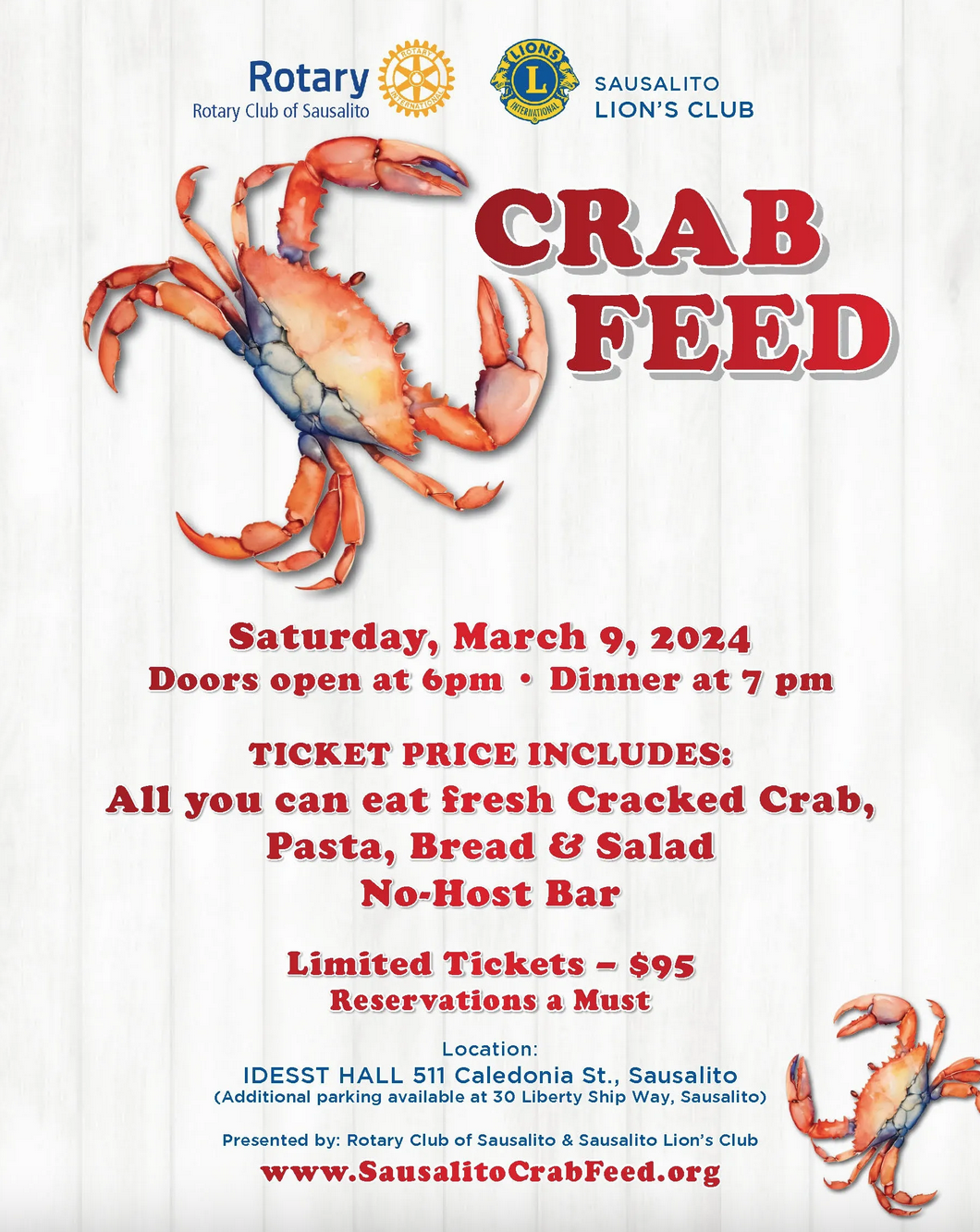Lions and Rotary Crab Feed sausalito
